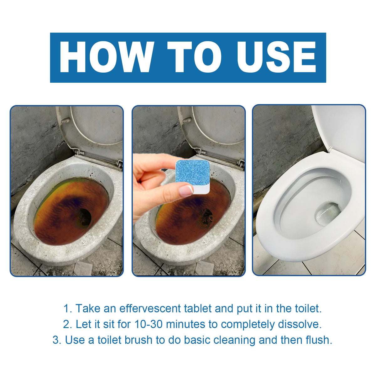 Toilet Cleaning Tablets for Easy Bowl Maintenance Pack