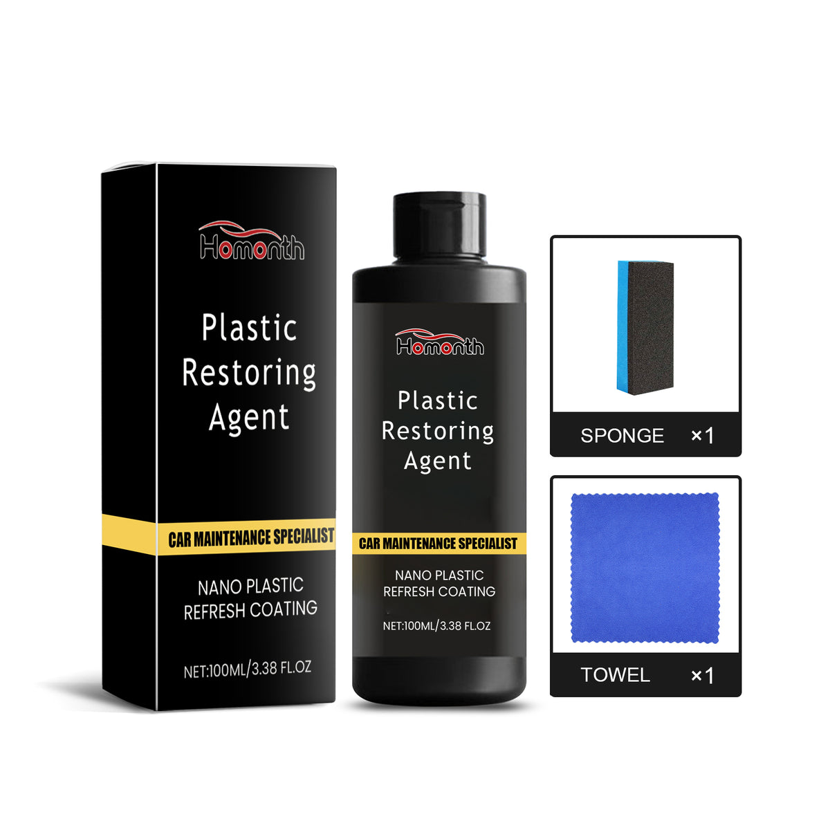 Automotive Plastic Restorer for Faded Trim Protection