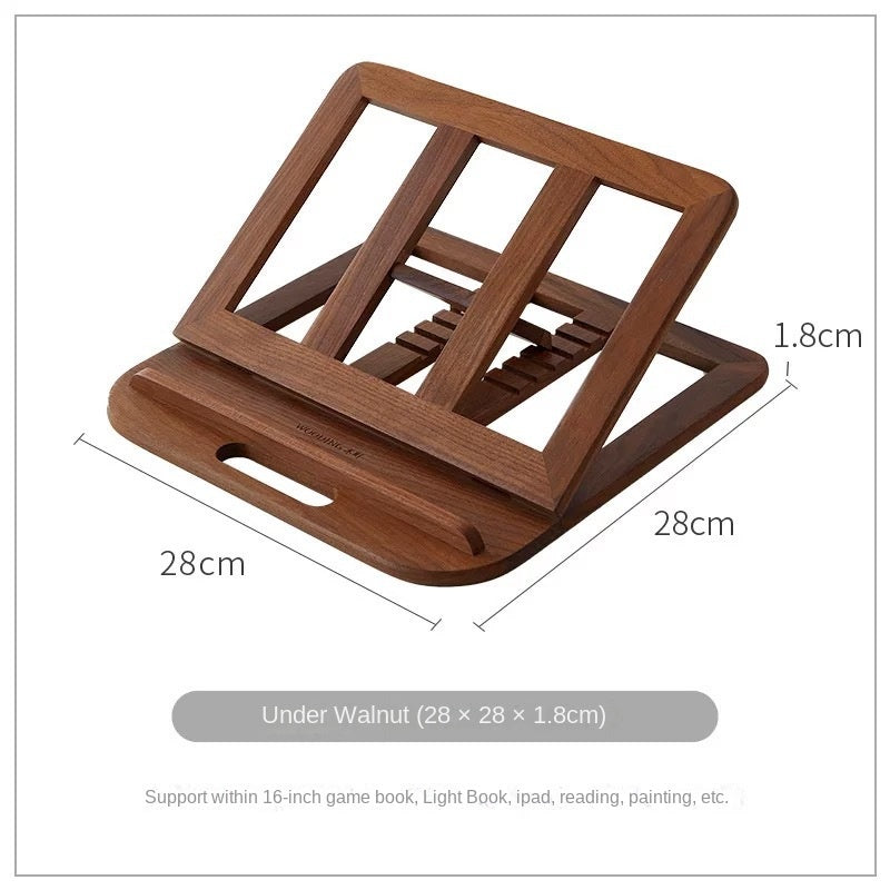 Foldable Solid Walnut Laptop Stand for Desk & Travel