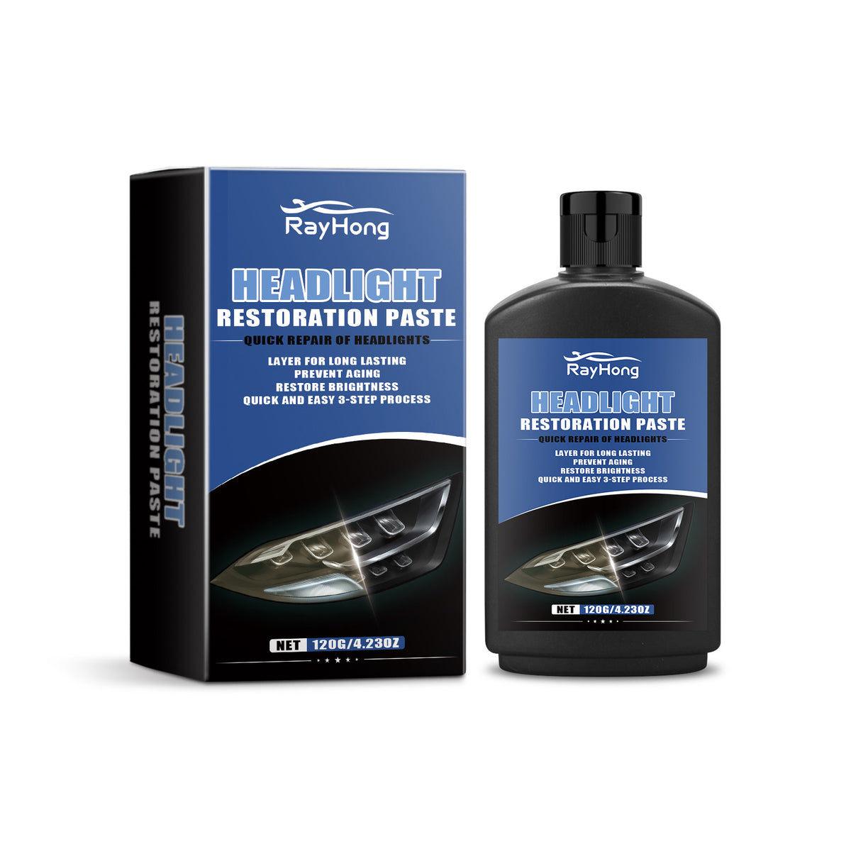 Car Headlight Restoration Cream for Clearer, Brighter Lenses