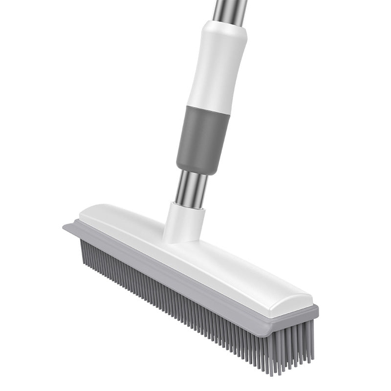 Telescopic 2‑in‑1 Brush & Squeegee – Safe for Glass & Tile