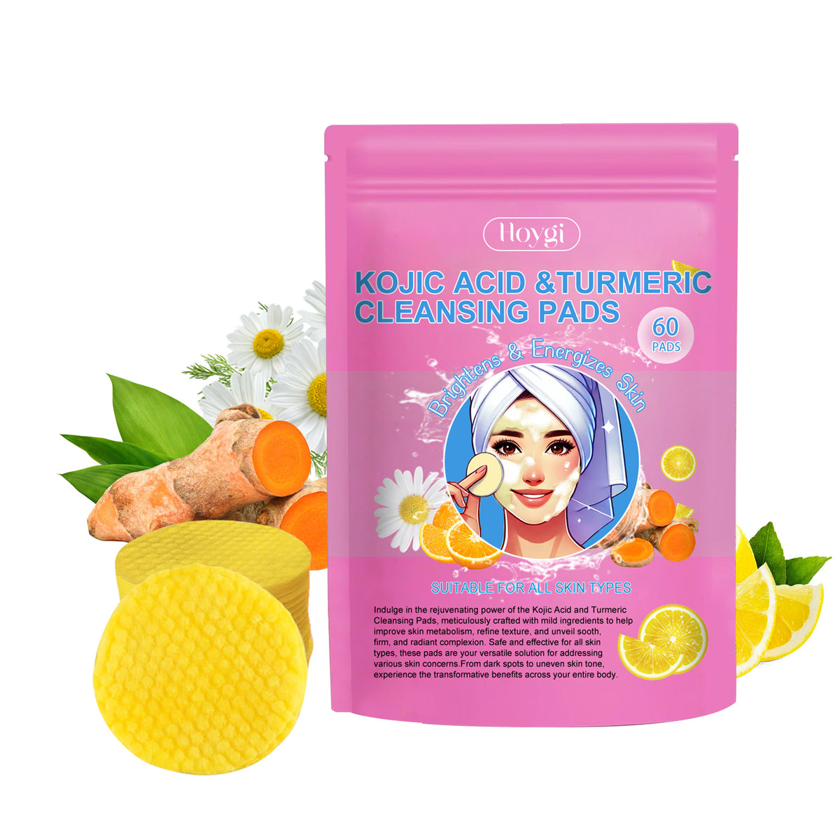 Kojic Acid & Turmeric Cleansing Pads — Brighter, Smoother