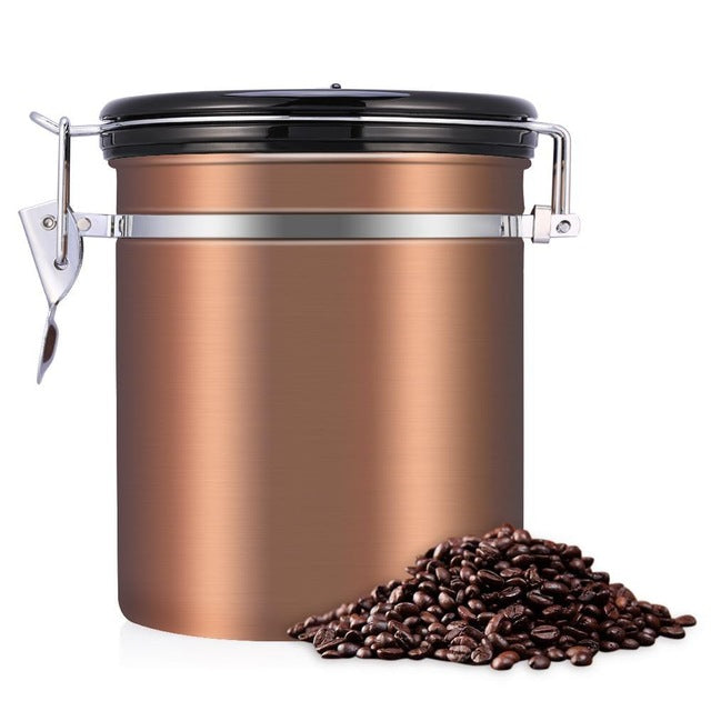 Airtight Coffee Canister 1.5L for Beans and Grounds
