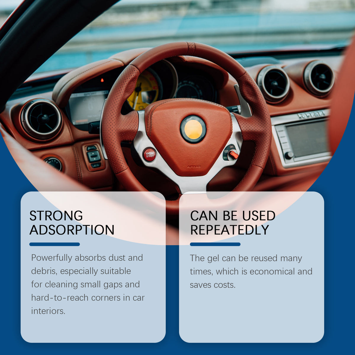 Automotive Cleaning Gel for Dust-Free Interior Gaps