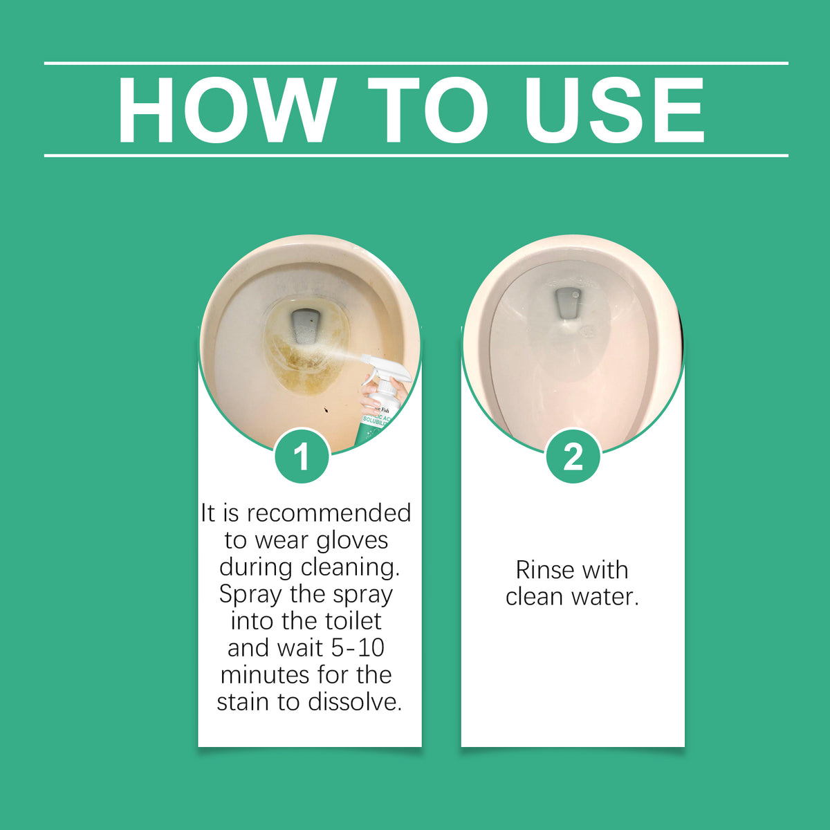 Toilet Stain Remover Spray for Stubborn Mineral Buildup