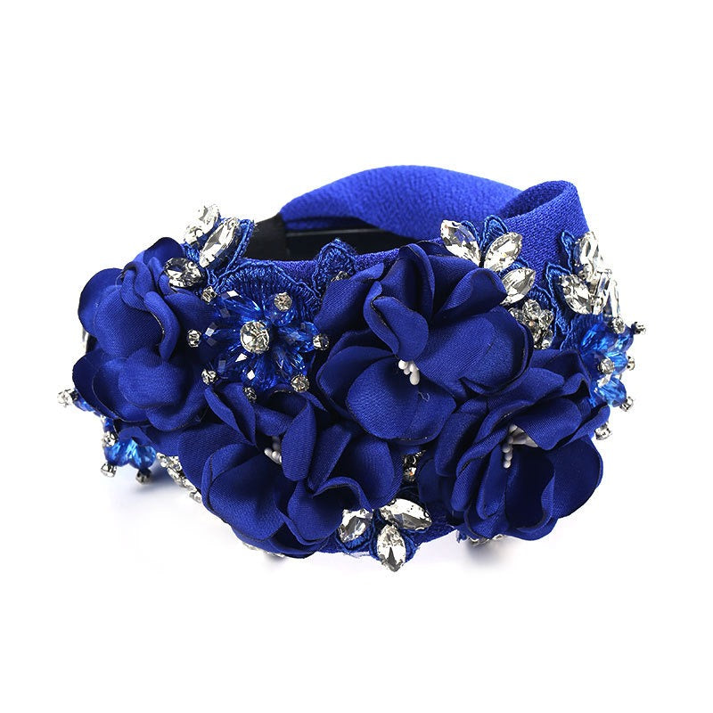 Floral Rhinestone Headband for Romantic Statement Style