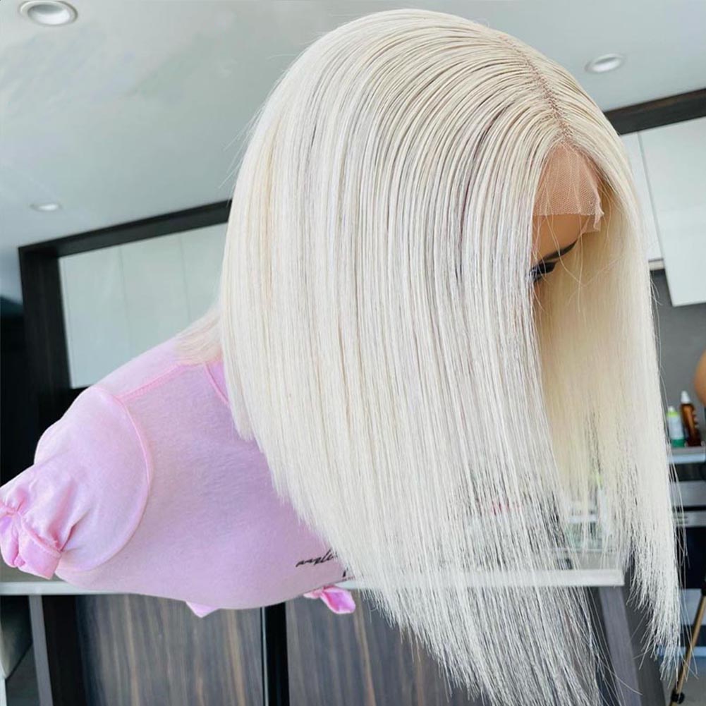 Front Lace Wig for Women | Sleek Blonde Hair Style