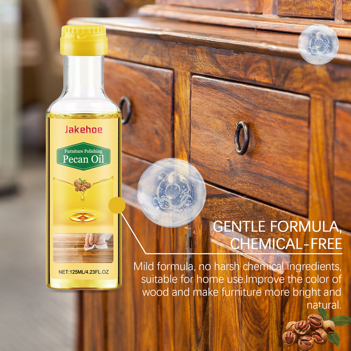 Wood Furniture Polish With Natural Beeswax Protection
