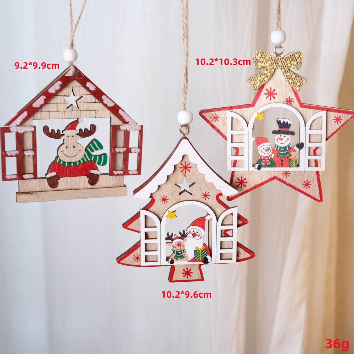 Wooden Christmas Ornaments for Rustic Holiday Charm