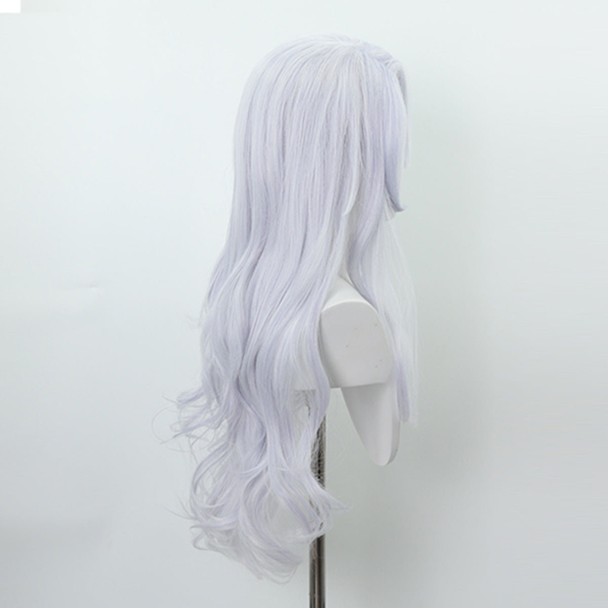 Anime Cosplay Wig With Long Lavender Waves & Side Bangs