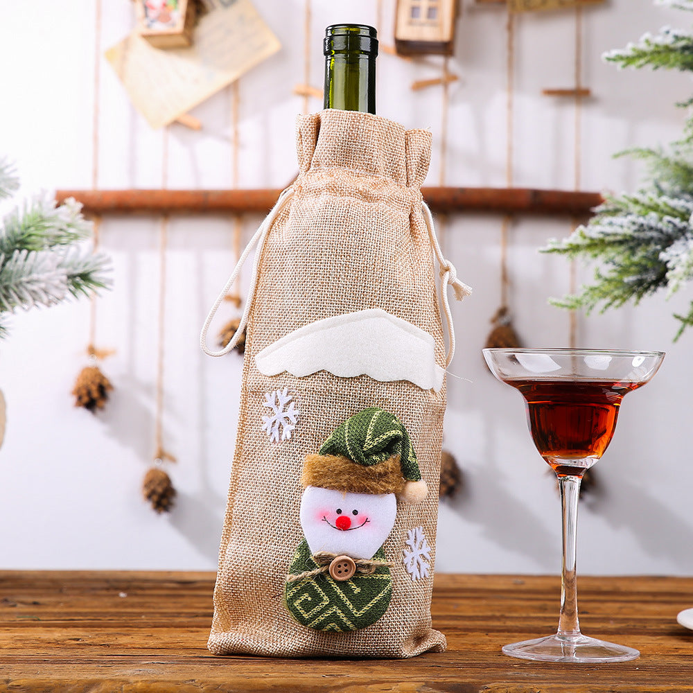 Christmas Wine Bottle Covers for Festive Table Decor