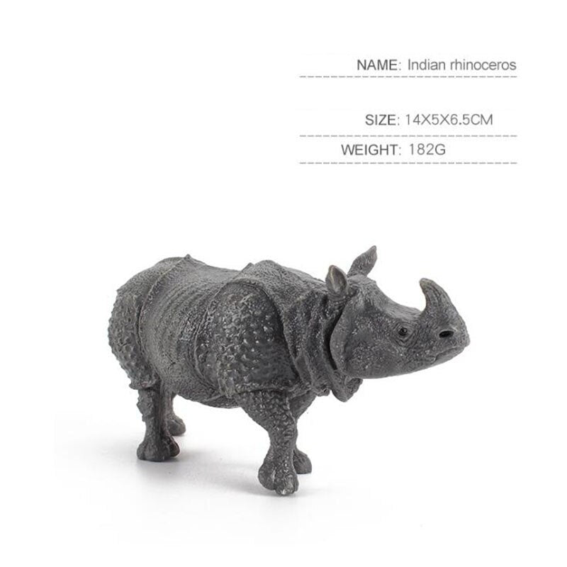 Indian Rhino Figures for Imaginative Animal Learning