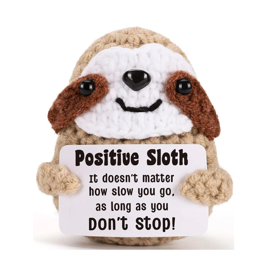 Positive Penguin Plush Toy for Cheerful Desk Decor