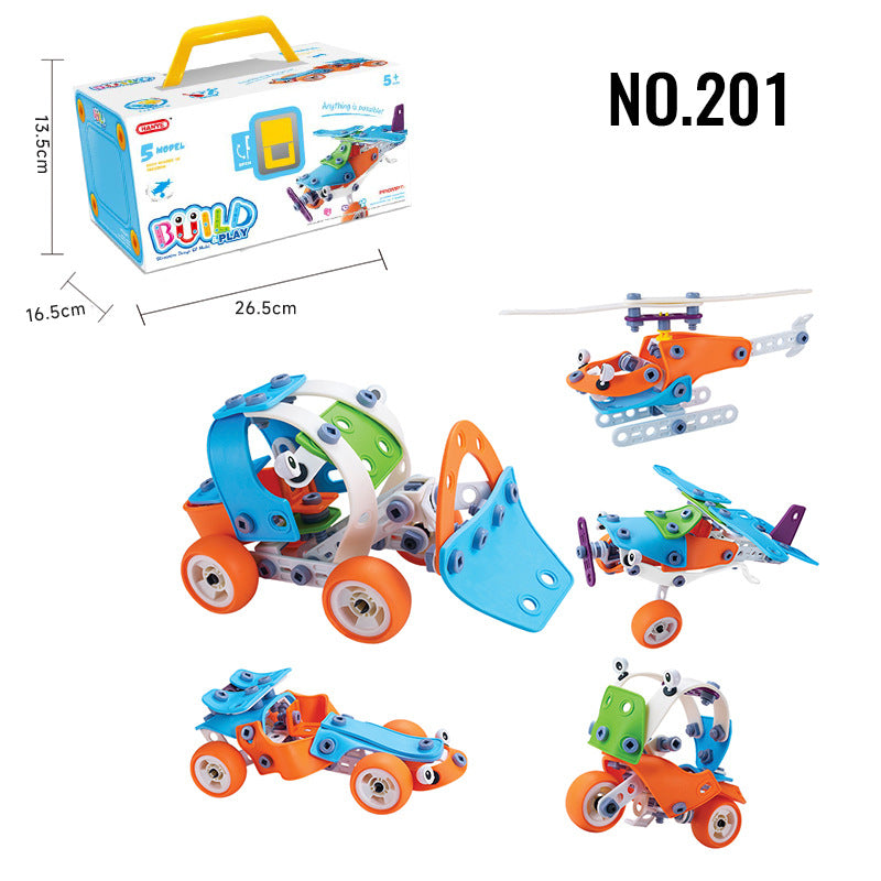 Kids Building Blocks STEM Set for Creative Vehicle Play