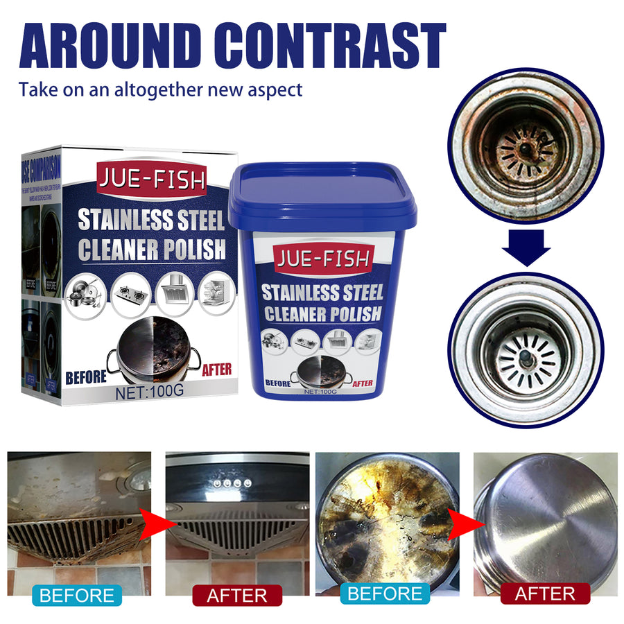 Stainless Steel Cleaning Cream — Removes Burnt-On & Rust
