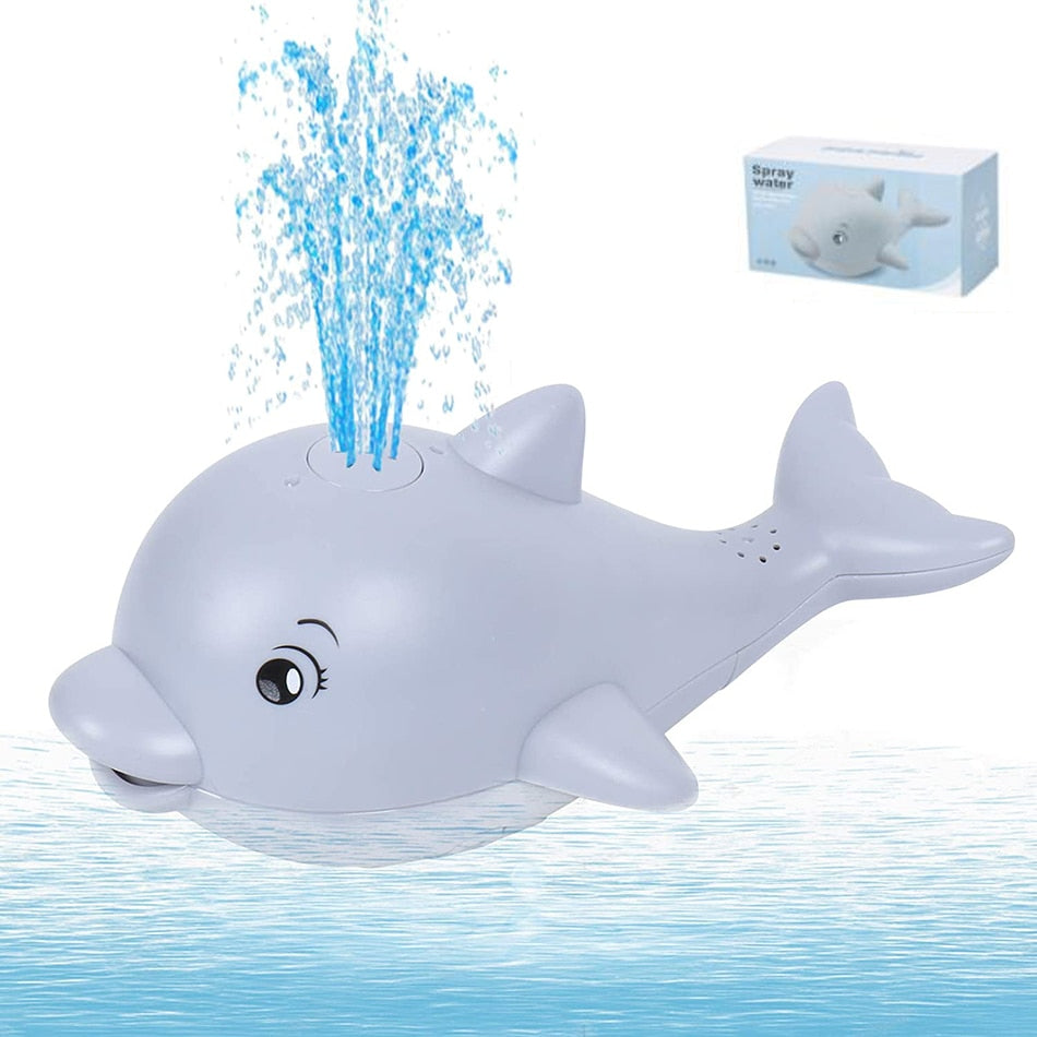 Baby Bath Toy Whale Sprinkler With Colorful Lights