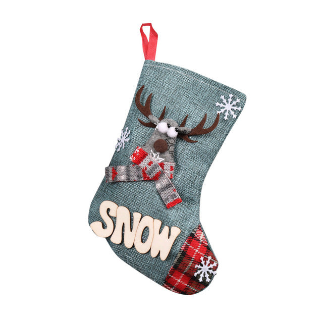 Christmas Stocking Candy Bag for Small Gifts & Decor