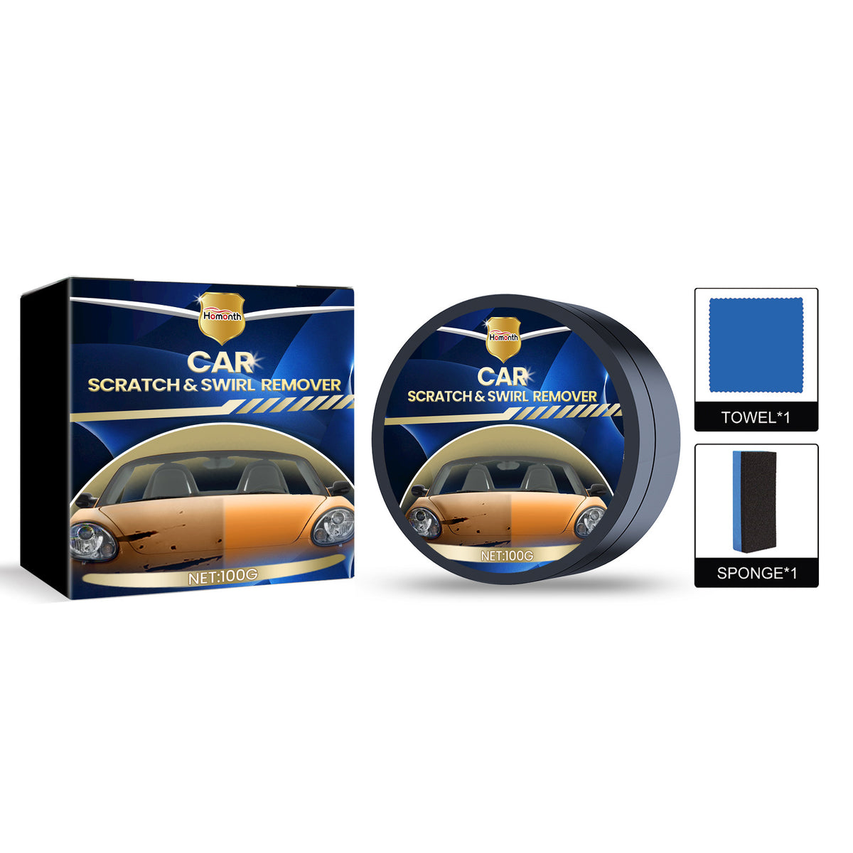Car Scratch Repair Wax for Paint Scuffs and Swirls