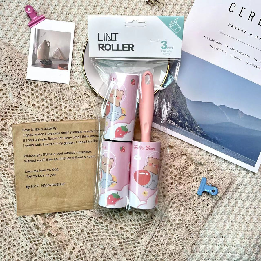 Cartoon Lint Roller — Cute Tearable Pet Hair Remover