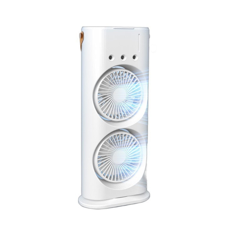 Rechargeable Mini Desk Fan with Mist Spray Cooling