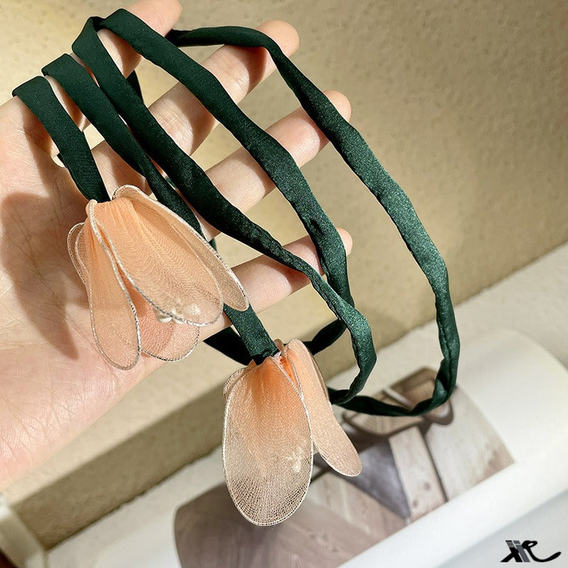 Tulip Hair Loop — Romantic 3D Flower Ponytail Accent