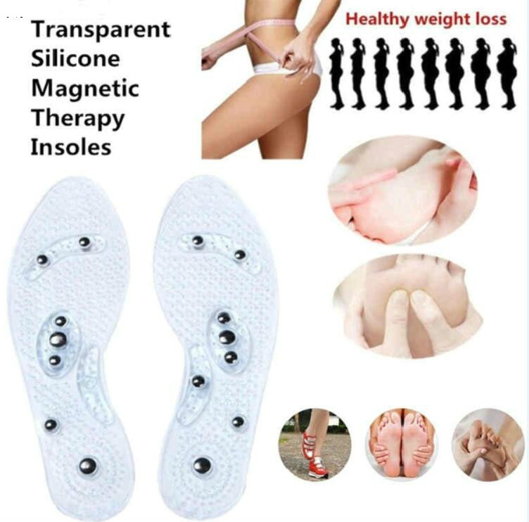 Clear Silicone Massage Insoles for Tired Feet All Day