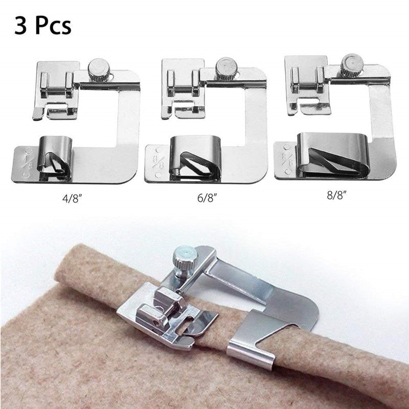 Rolled Hem Presser Feet Set for Neat, Even Hems