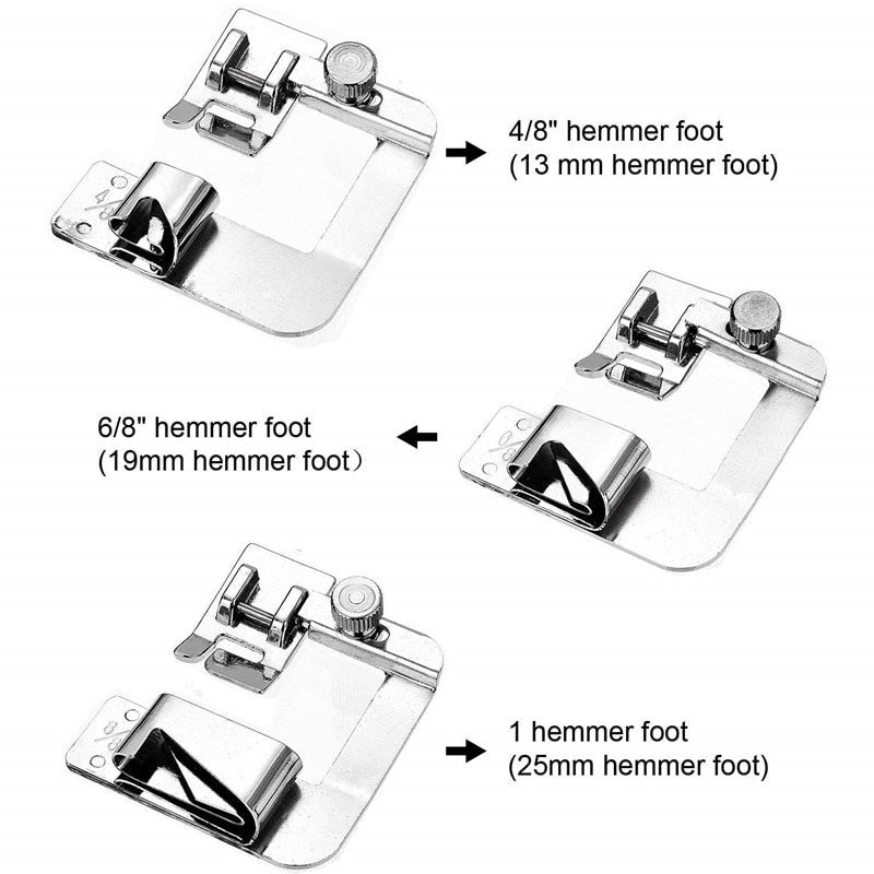 Rolled Hem Presser Feet Set for Neat, Even Hems