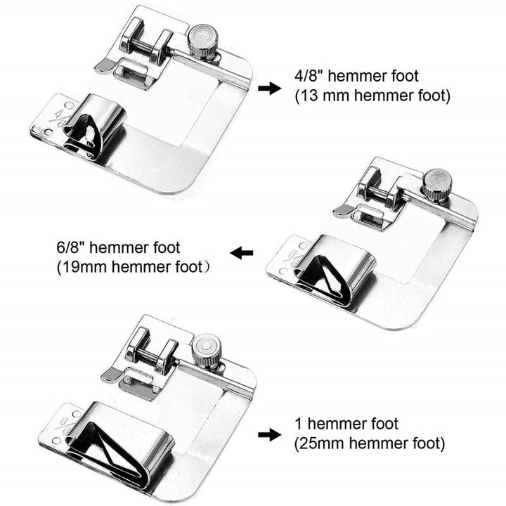 Rolled Hem Presser Feet Set for Neat, Even Hems