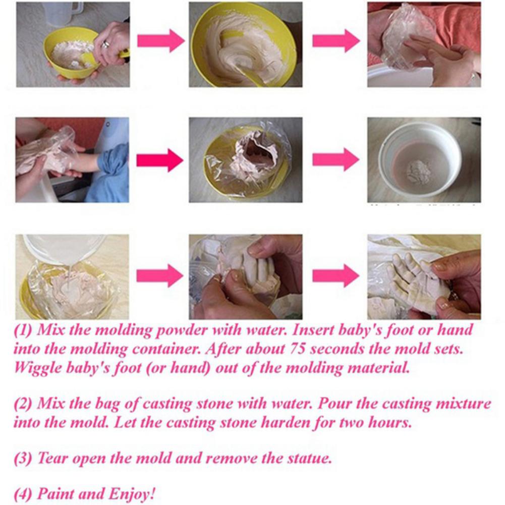 3D Baby Hand & Footprint Casting Kit for Keepsakes