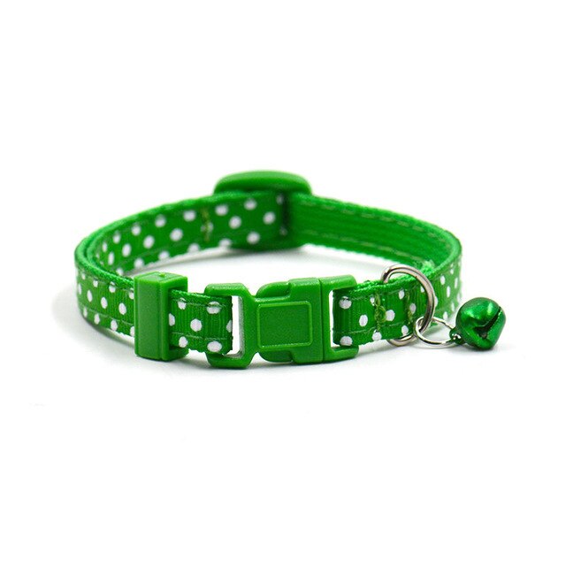 Adjustable Cat Collar with Bell for Small Pets, 6 Colors