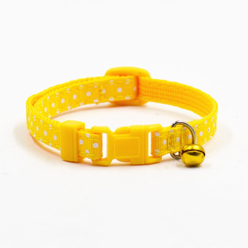 Adjustable Cat Collar with Bell for Small Pets, 6 Colors