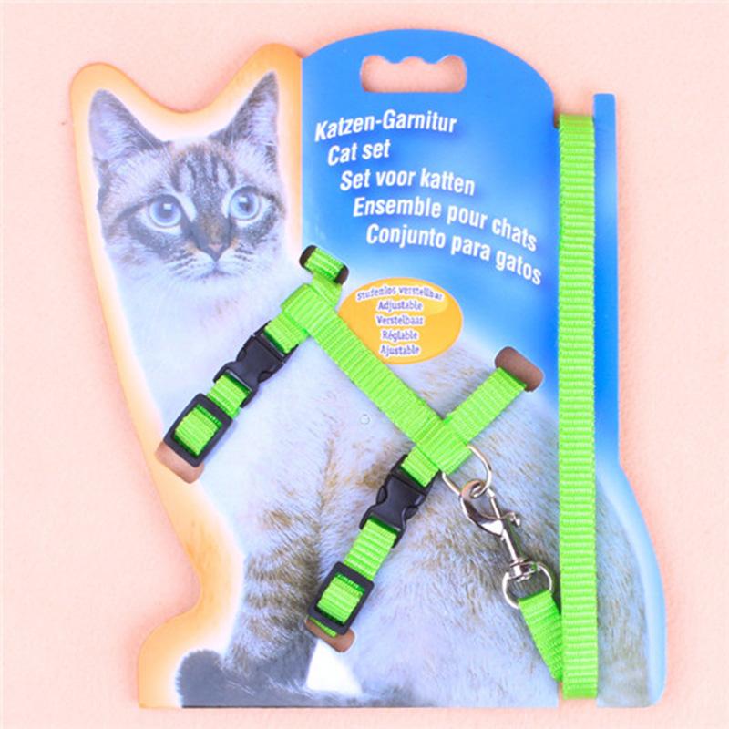 Adjustable Nylon Cat & Dog Harness and Leash Set for Walks
