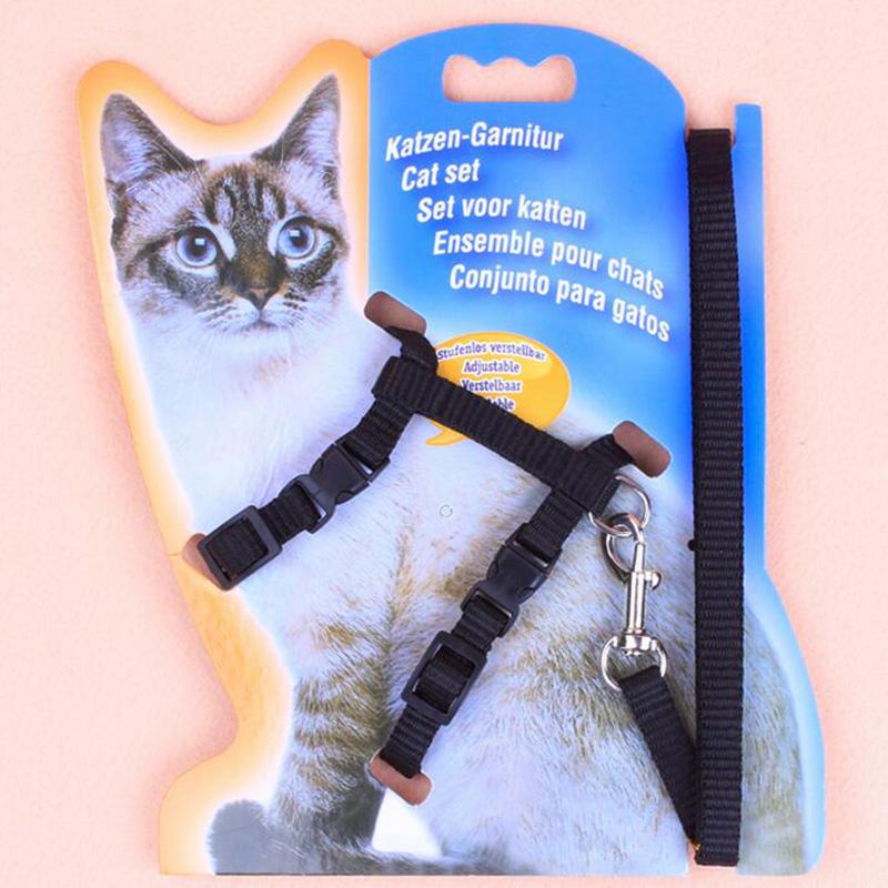 Adjustable Nylon Cat & Dog Harness and Leash Set for Walks