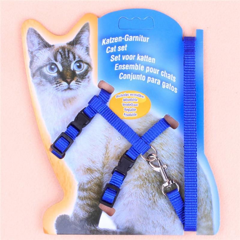 Adjustable Nylon Cat & Dog Harness and Leash Set for Walks