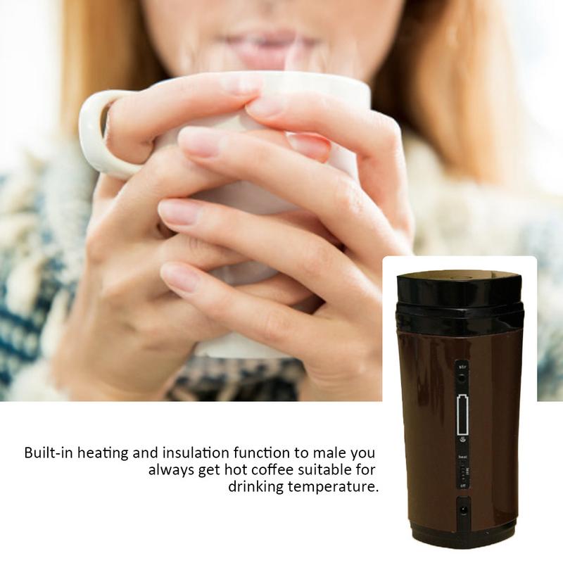 Self-Stirring Heated Coffee Mug with USB Charging Base