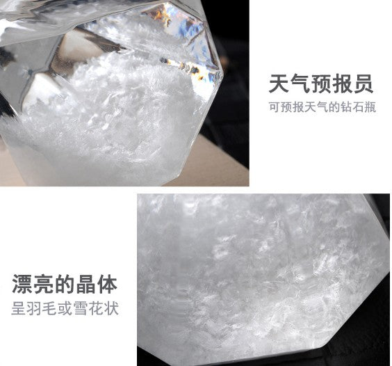 Diamond Storm Glass Weather Forecast Bottle Home Decor