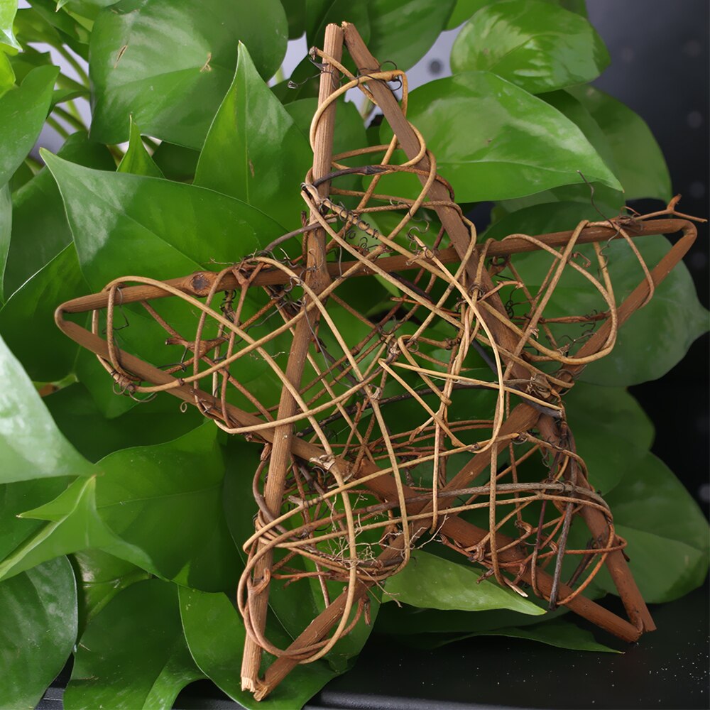 Rattan Christmas Wreath Set for Rustic Holiday Decor