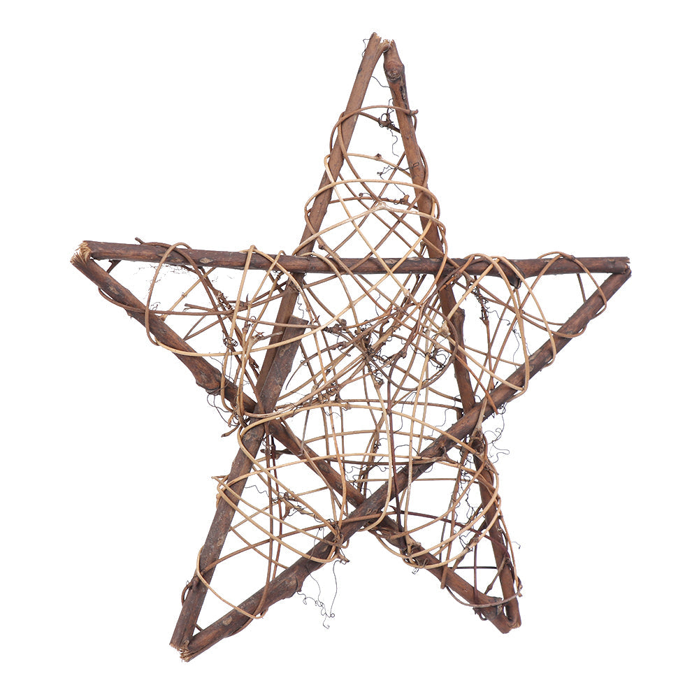 Rattan Christmas Wreath Set for Rustic Holiday Decor