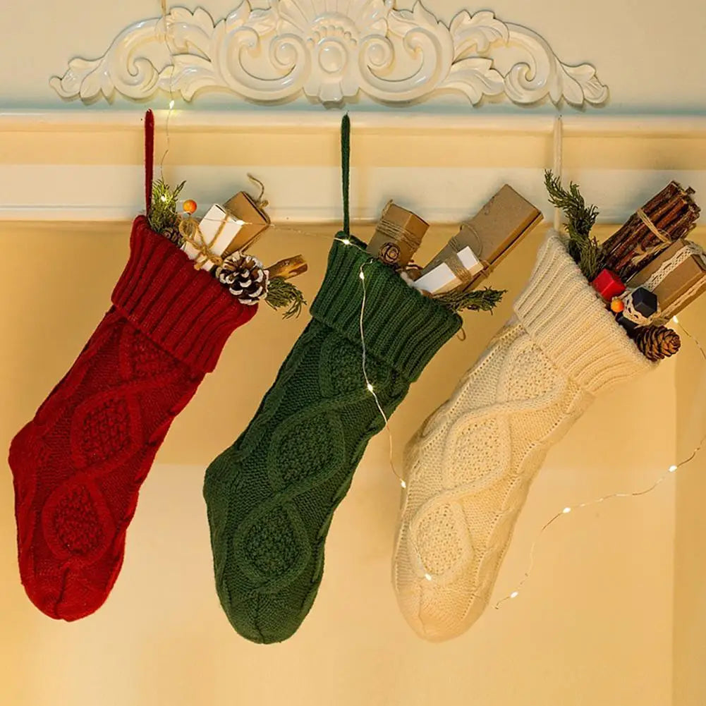 Knitted Christmas Stocking for Cozy Gift-Giving Decor