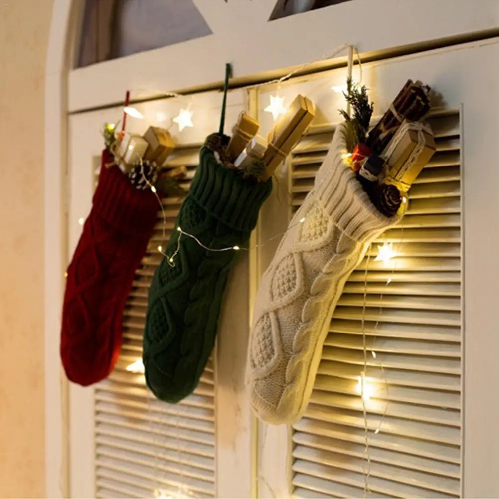 Knitted Christmas Stocking for Cozy Gift-Giving Decor