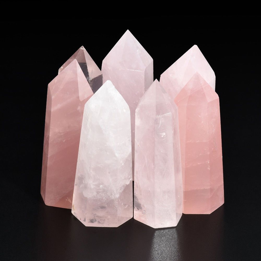 Rose Quartz Crystal Point Decor for Serene Spaces