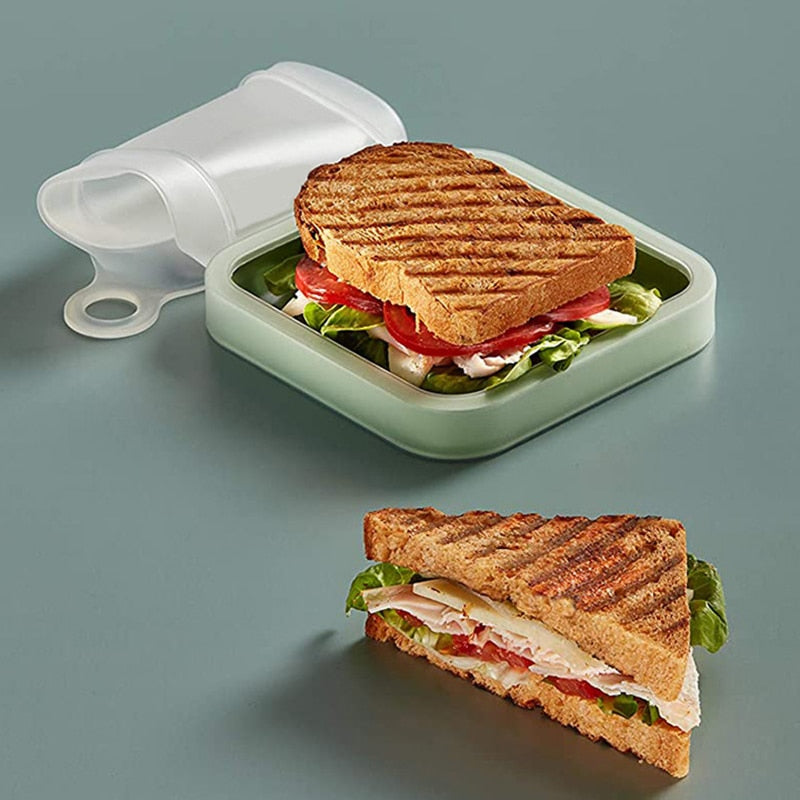 Collapsible Silicone Sandwich Box for Lunch & Commute
