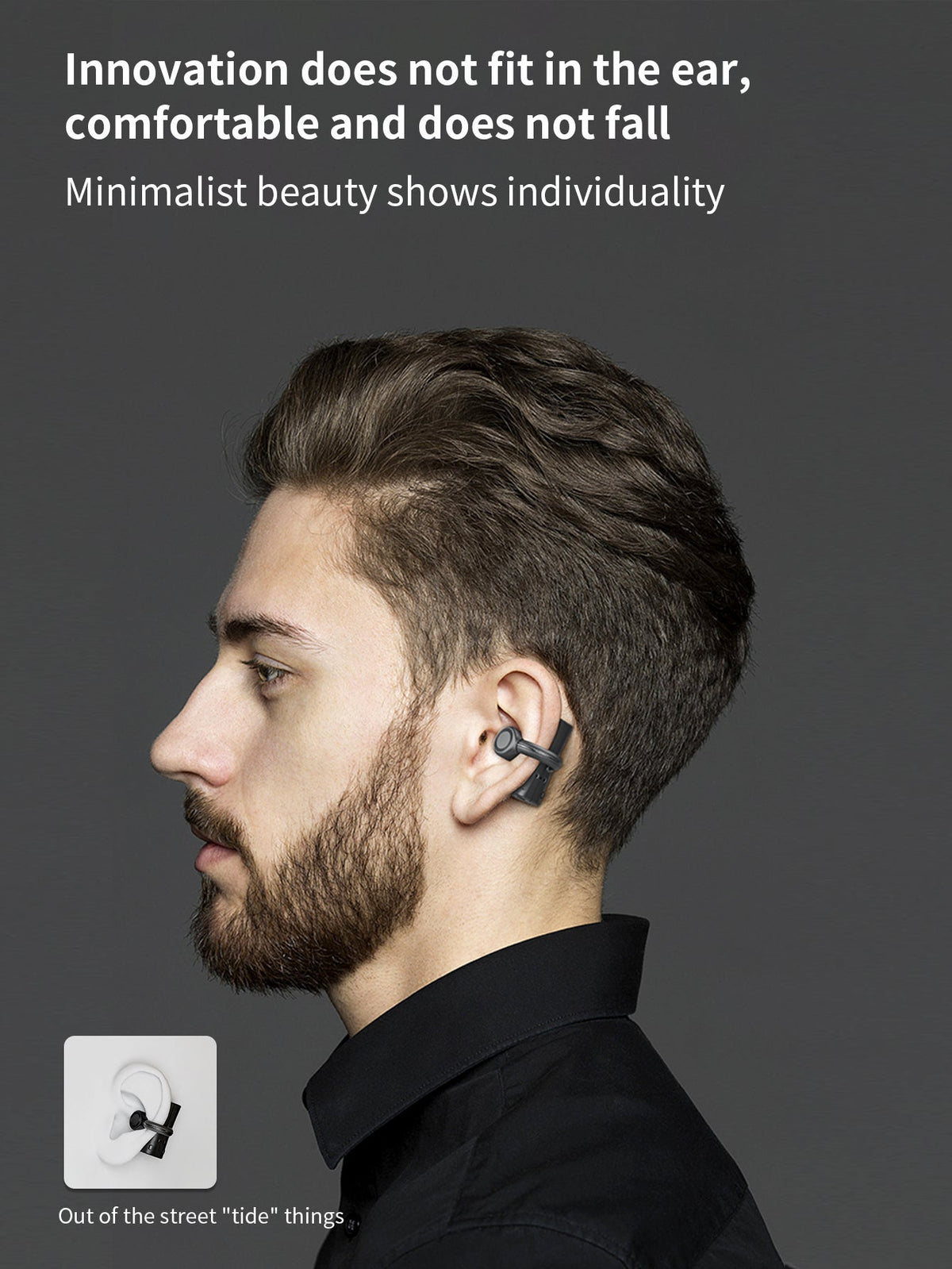 Single-Ear Bone Conduction Headset for Sports & Gaming