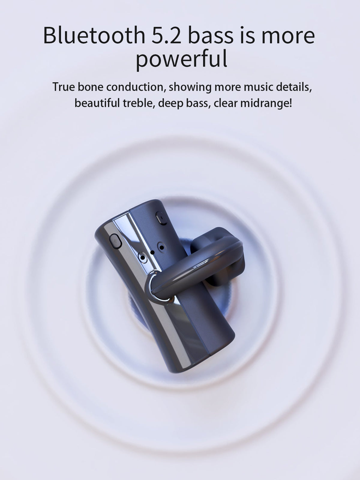 Single-Ear Bone Conduction Headset for Sports & Gaming