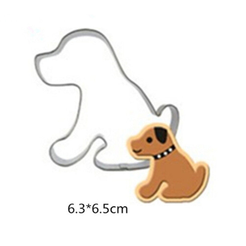 Stainless Steel Dog Cookie Cutter for Fondant & Biscuits