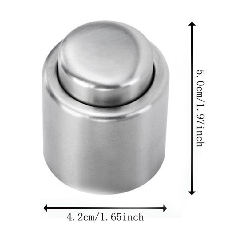 Vacuum Wine Stopper Stainless Steel for Opened Bottles