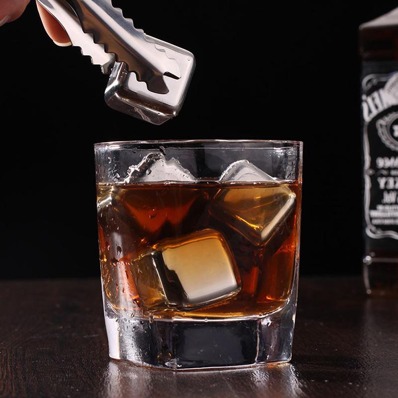 Stainless Steel Whisky Ice Cubes That Never Dilute