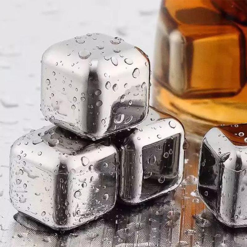 Stainless Steel Whisky Ice Cubes That Never Dilute