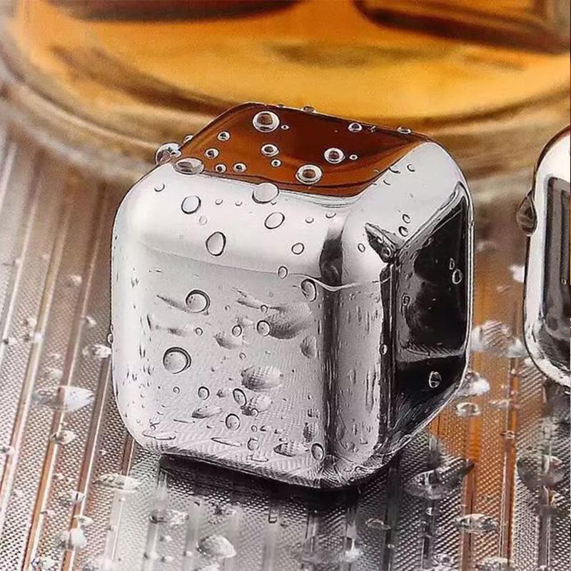 Stainless Steel Whisky Ice Cubes That Never Dilute